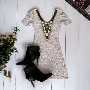 FREDERICKS OF HOLLYWOOD vintage beaded bodycon dress size small like new